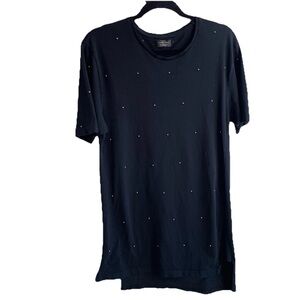 Zara Men’s Silver Studded Short Sleeve Tee Size Large